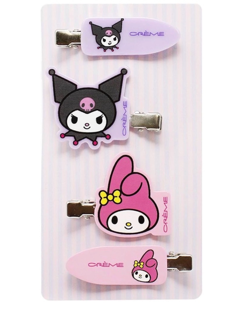 🎀3/$25🎀 The Crème Shop X Sanrio My Melody & Kuromi Hair Clips